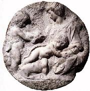 Michelangelo Buonarroti Madonna and Child with the Infant Baptist Sweden oil painting artist